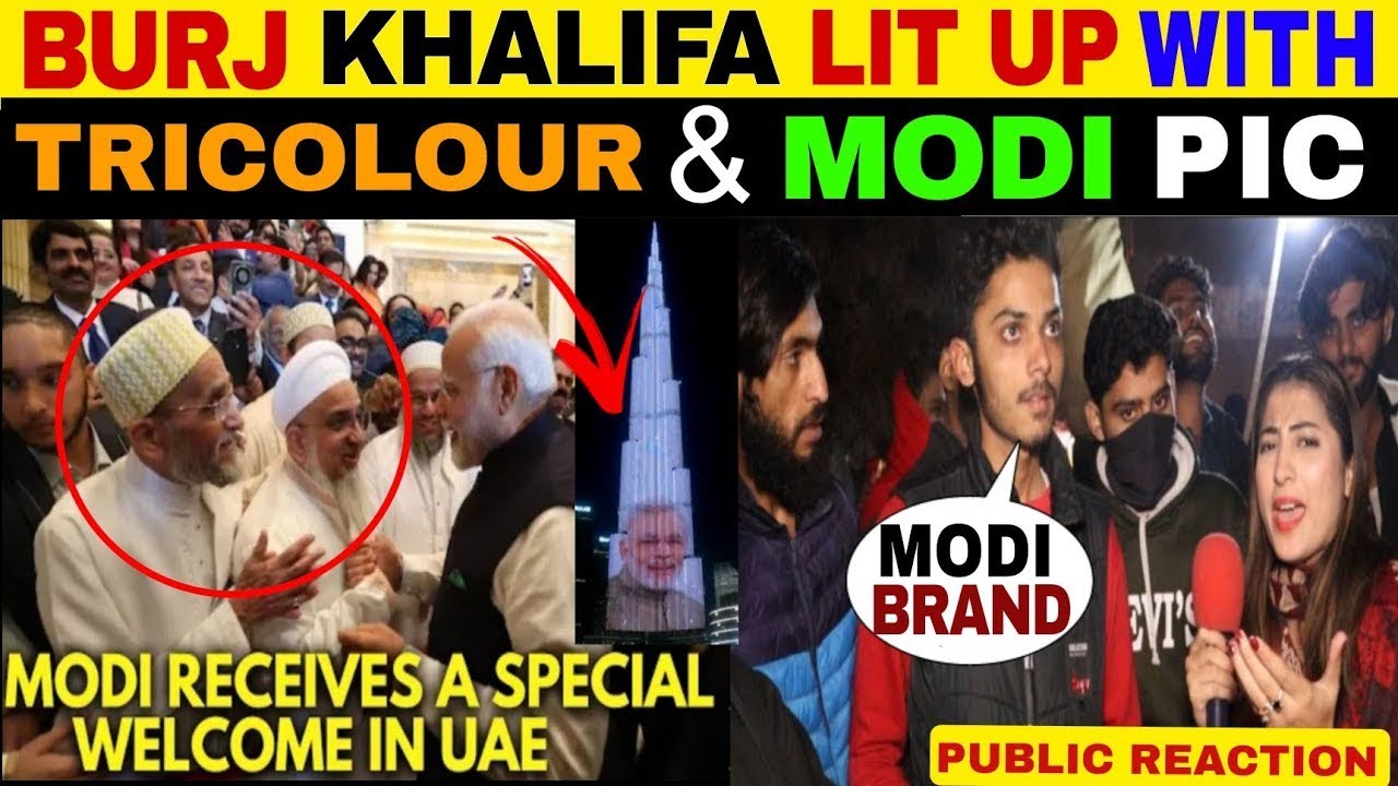 PAKISTANI PEOPLE REACTION ON PM MODI IMAGE ON BURJ KHALIFA | PAKISTAN PUBLIC REACTION ON PM MODI