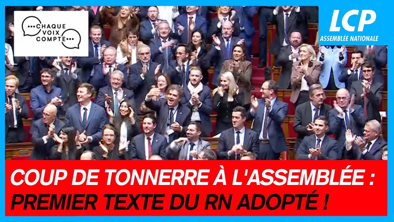 Coup de tonnerre &agrave; l'Assembl&eacute;e&nbsp;: premier texte du RN adopt&eacute;&nbsp;! | Chaque voix compte - 30/10/25