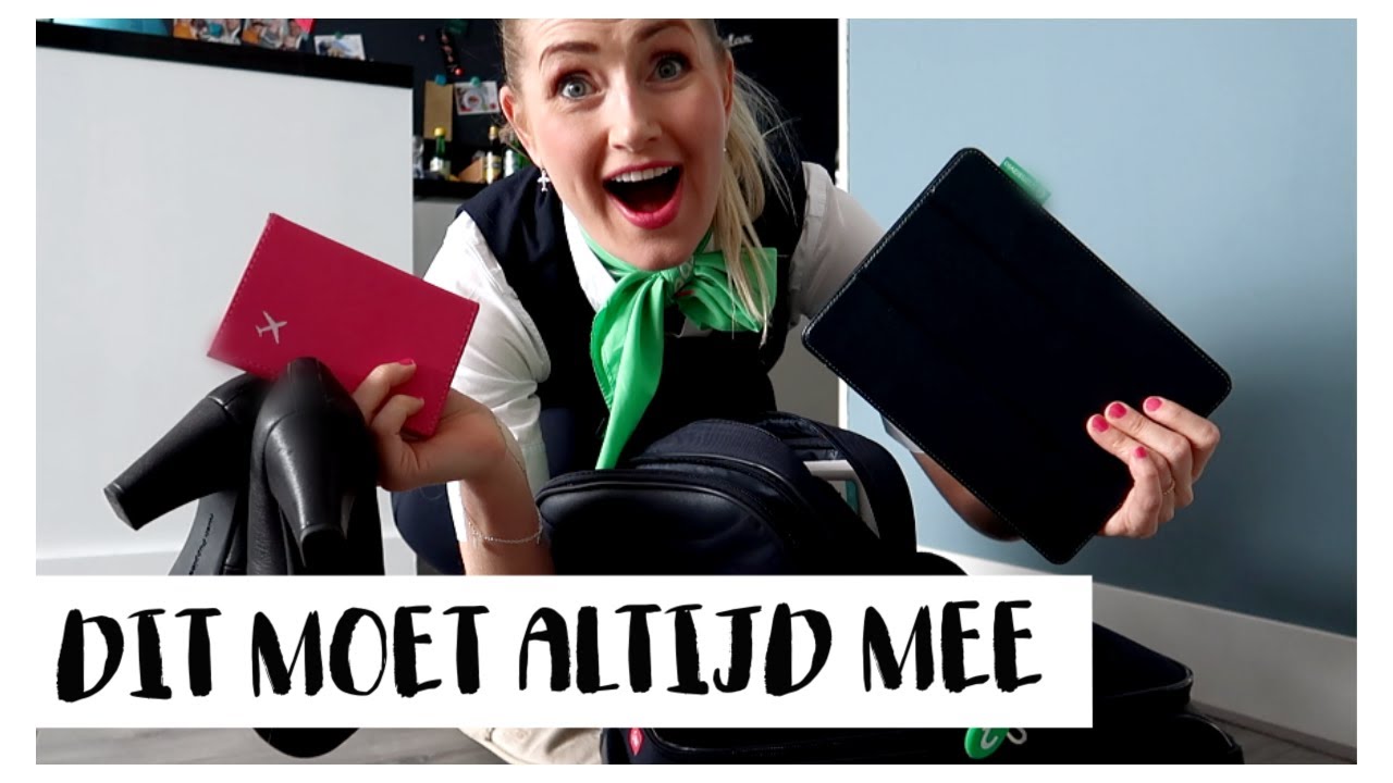 STEWARDESS GET READY EN WAT ZIT ER IN MIJN KOFFER? | #VLIEGVLOG 22 | Diesna Loomans