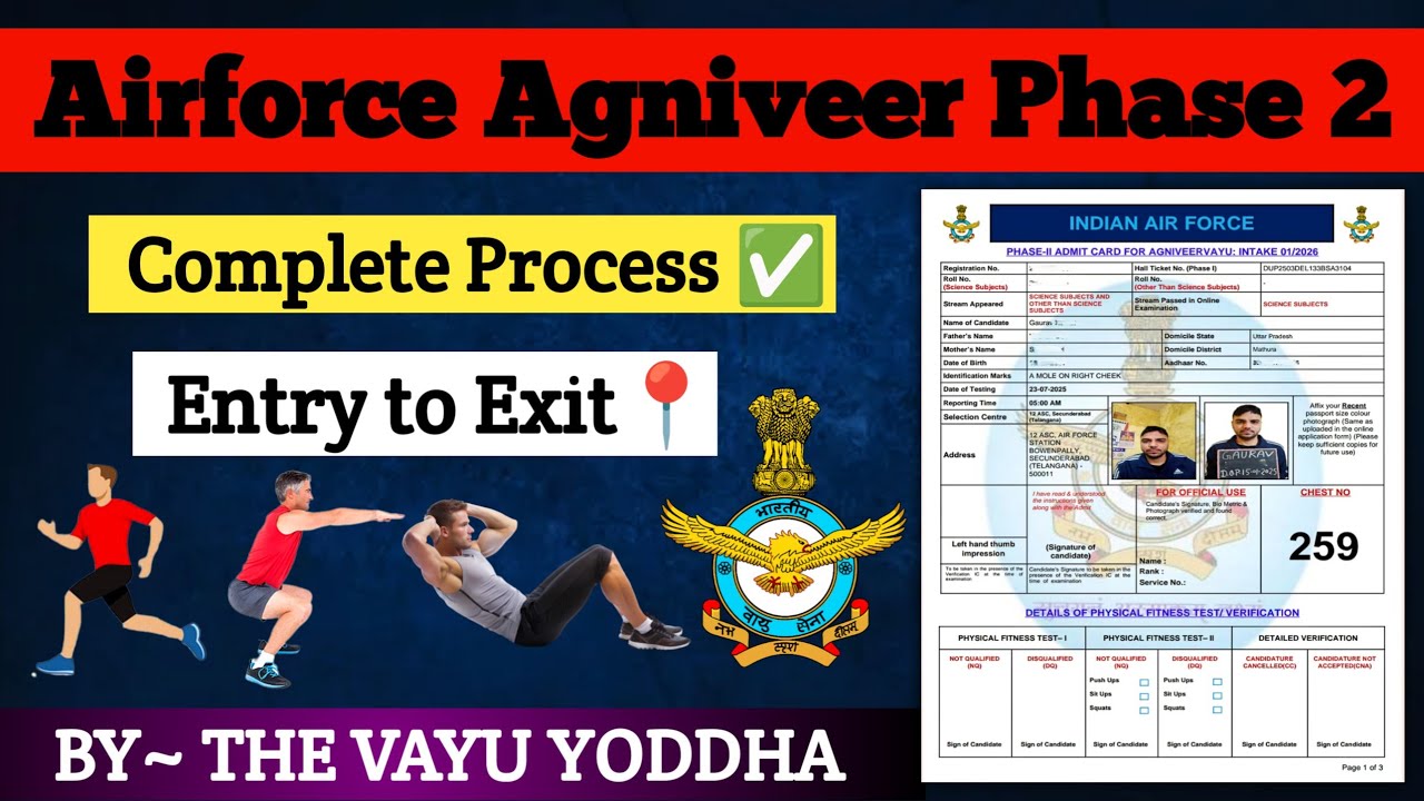 Airforce Agniveer Phase 2 Process✅ || THE VAYU YODDHA