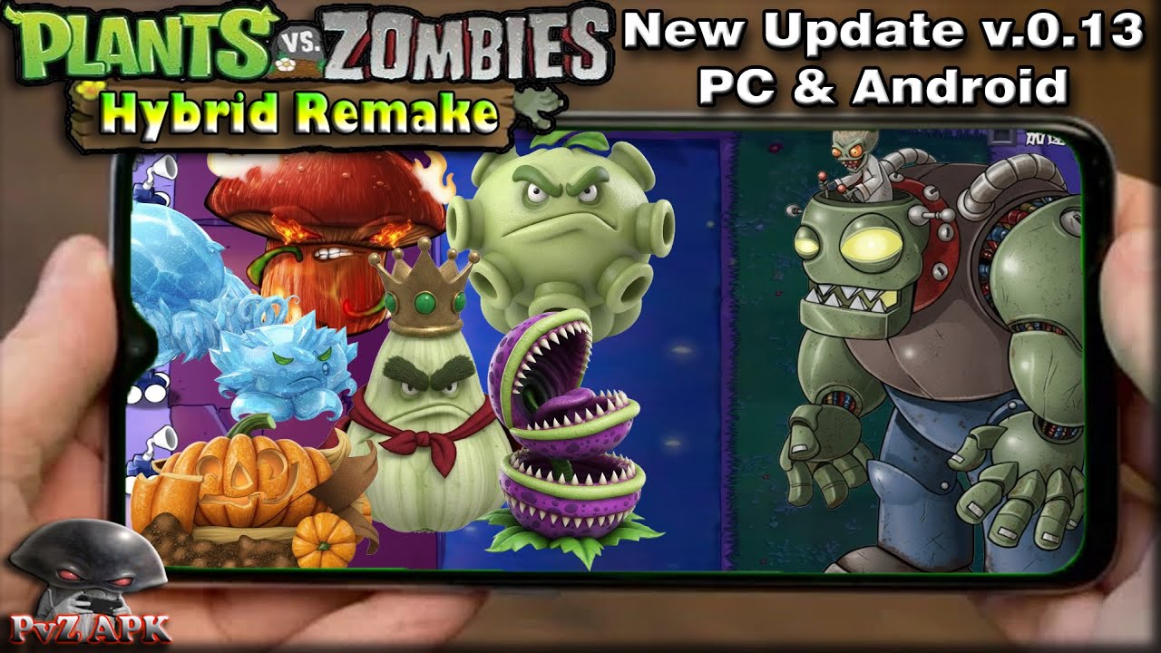 PvZ Hybrid Remake v0.13 New Update | PC & Android | Link & Gameplay ROOF NIGHT Level 1 to 15
