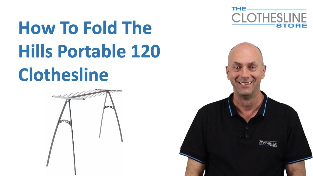 How To Fold The Hills Portable 120 Clothesline A Popular Clothes Hoist & Airer