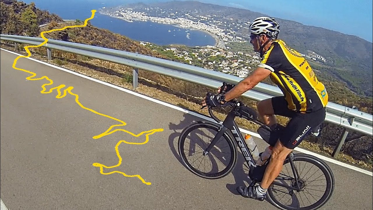 Kloster Sant Pere de Rodes Abfahrt nach El Port de la Selva an der Costa Brava / Pyrenäen