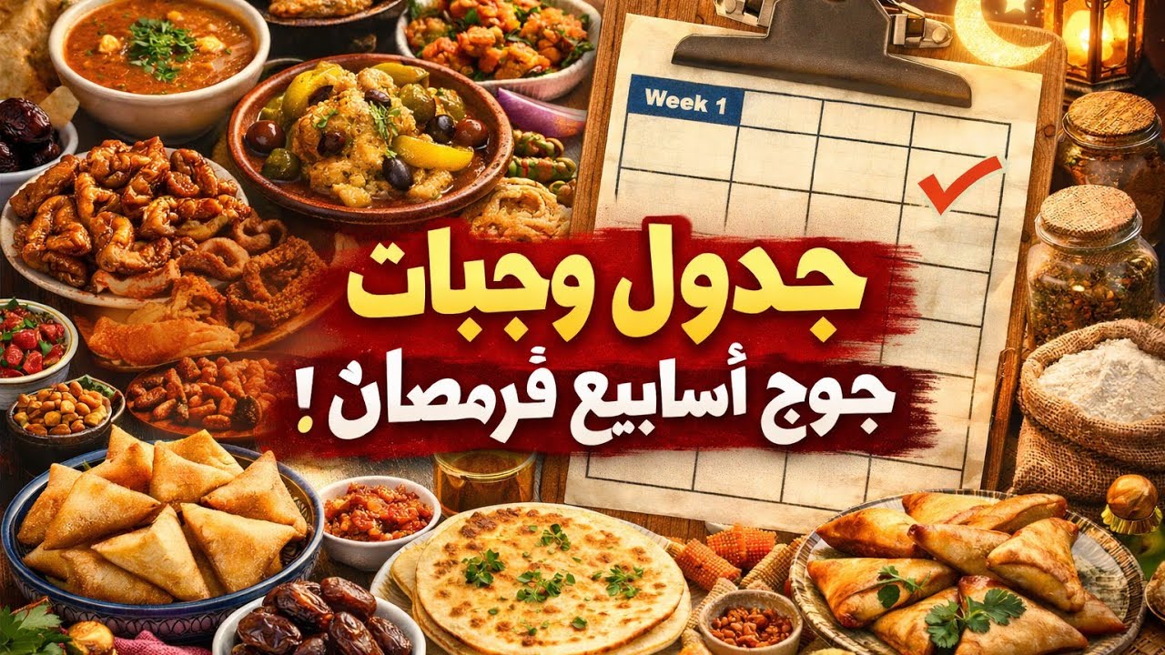 جدول وجبات جوج أسابيع ديال رمضان 🍽️ | تحضيرات ذكية + دردشة خفيفة 🕌✨ تحضيرات رمضان  على طريقة بشرى 😊