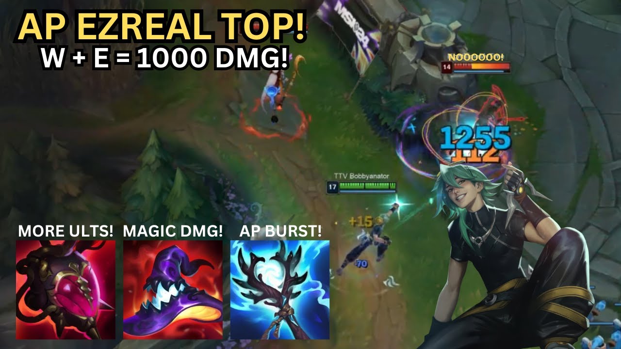 AP EZREAL TWO HIT COMBO HITS HARD! THE BURST IS INSANELY FUN! A-Z Top Lane Challenge!