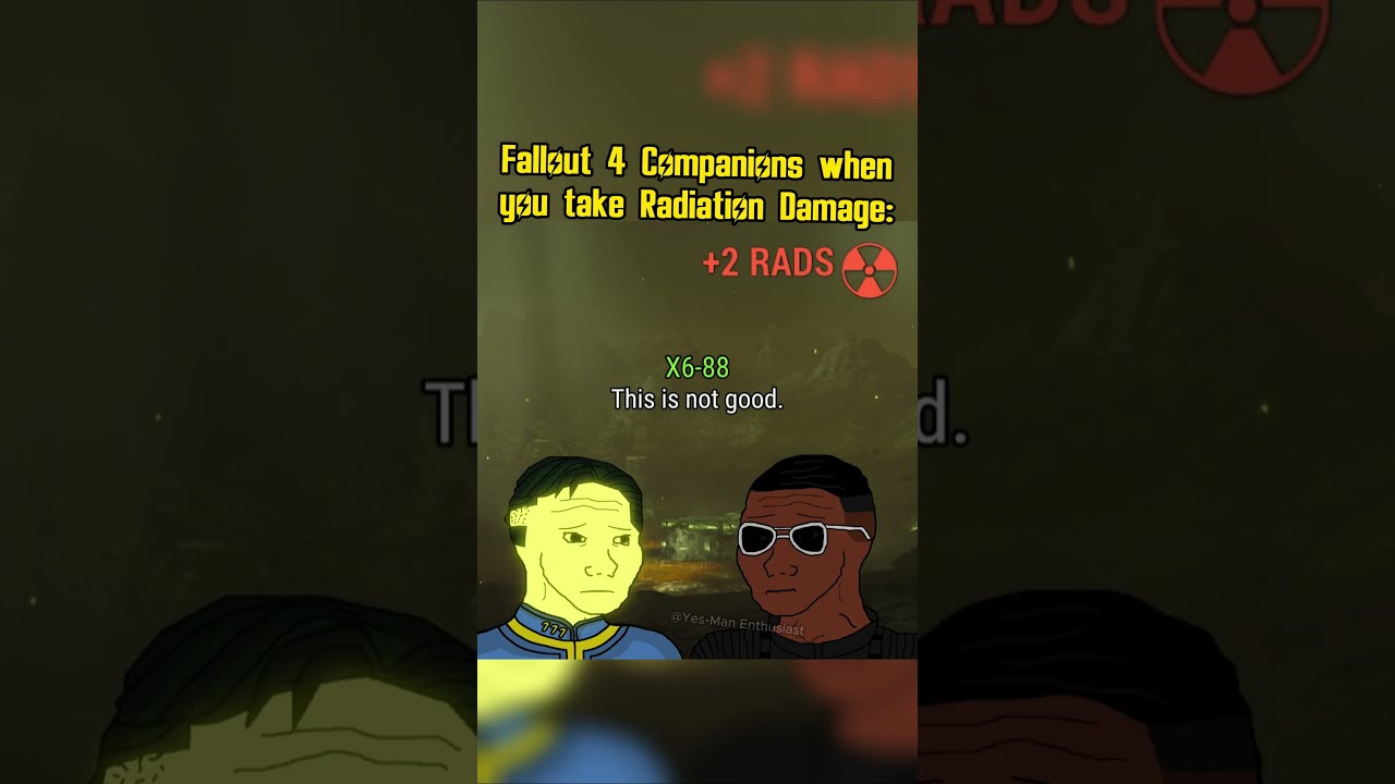 Fallout 4: Companions when you take radiation damage: #fallout #memes #shorts