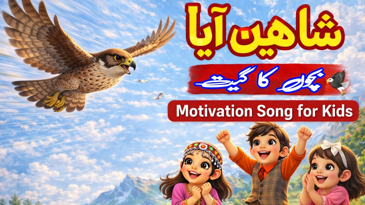 شاہین آیا | بچوں کا ترانہ 🦅 | Motivation Song for Kids | Kids Burg   #cartoon  #shaheen