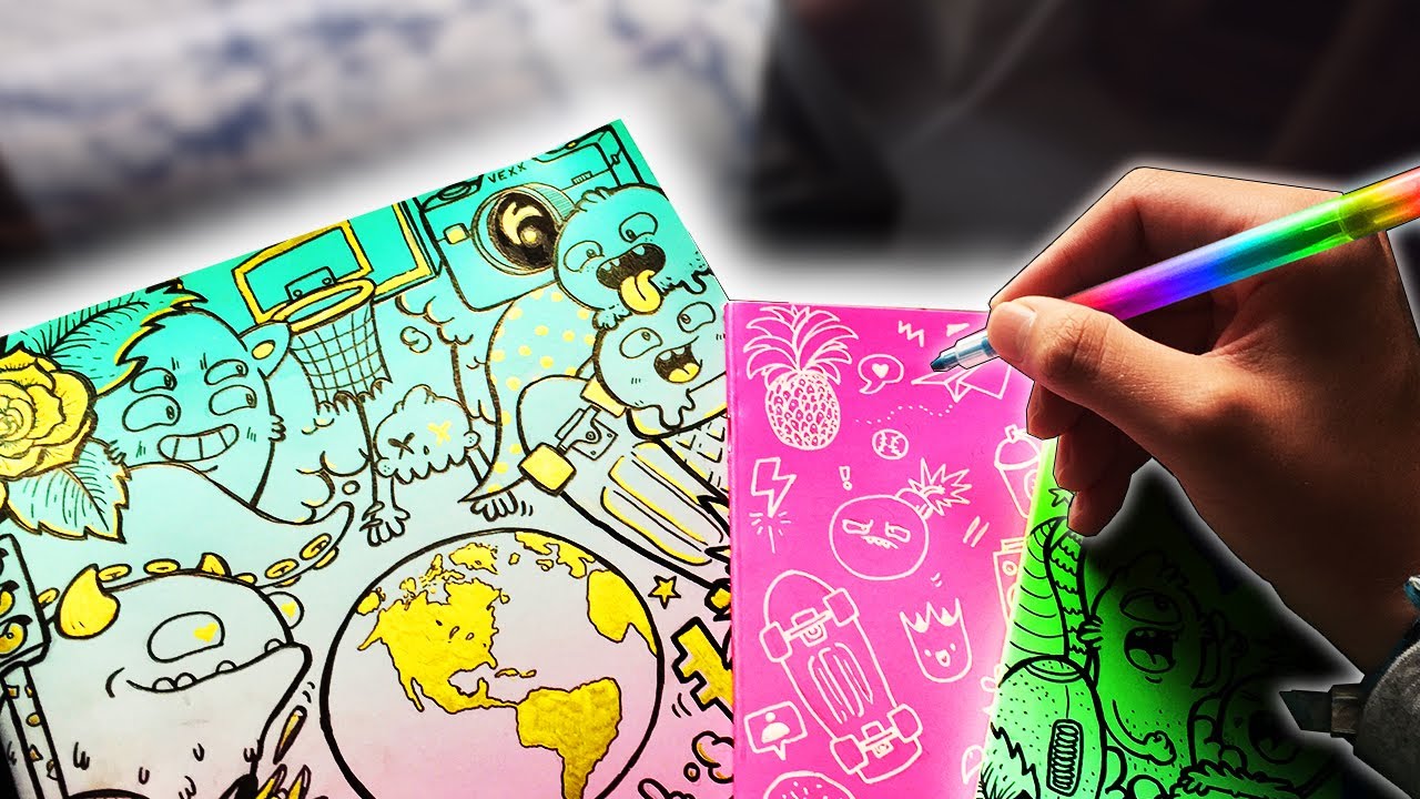 DIY DOODLE NOTEBOOKS!! | Back To School 2017 (Tips & Tricks)