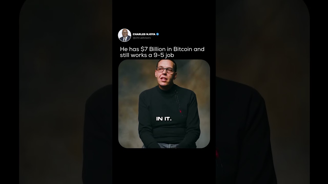 He has $7 Billion in Bitcoin and still works a 9-5 job