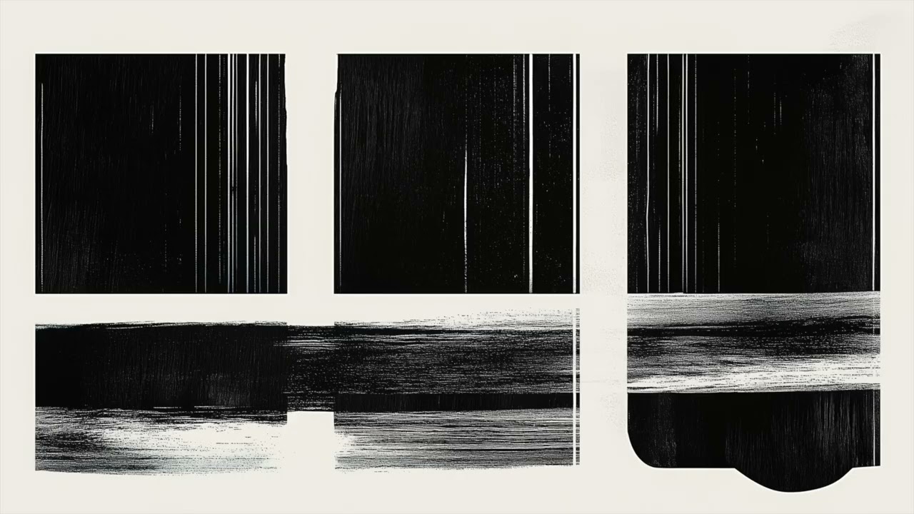 Black White Abstract Art Screensaver for Frame TV Decor | Minimalist MCM Scandi | No Music | 3 Hours