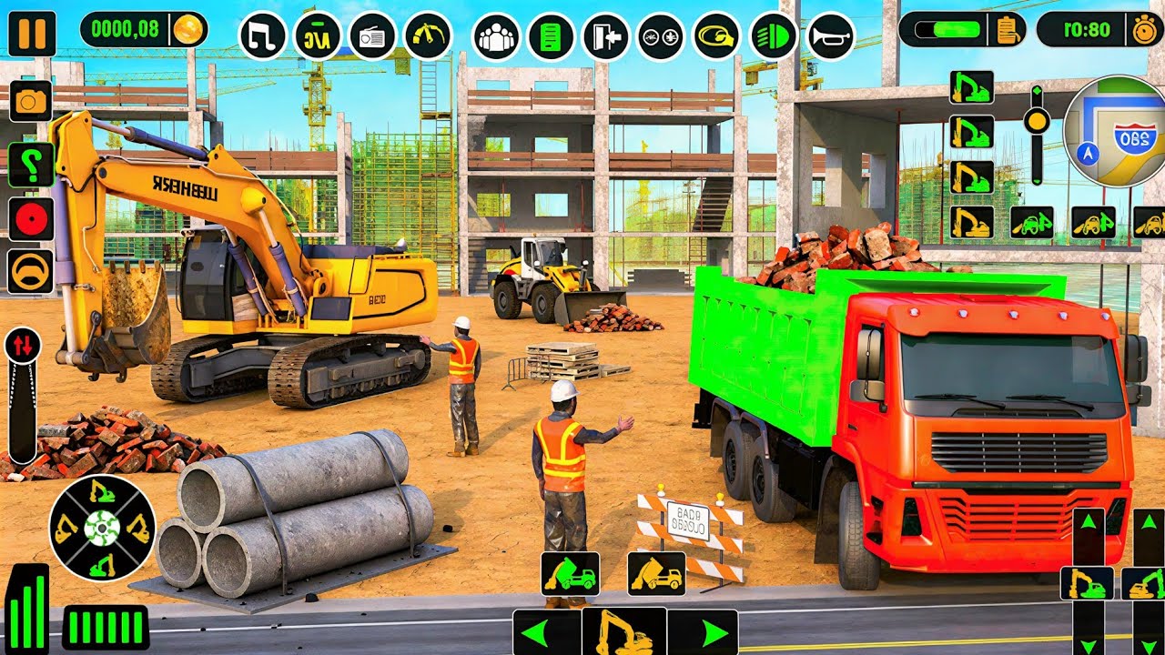 👷City Road Construction Simulator 3D 🚧 | Heavy Excavator & Truck - Android Gameplay