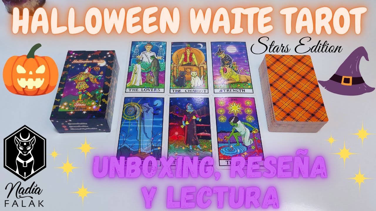 HALLOWEEN WAITE TAROT 🎃 Stars Edition ⭐ Unboxing, Reseña y Lectura ✨4K 💜 Nadia Falak