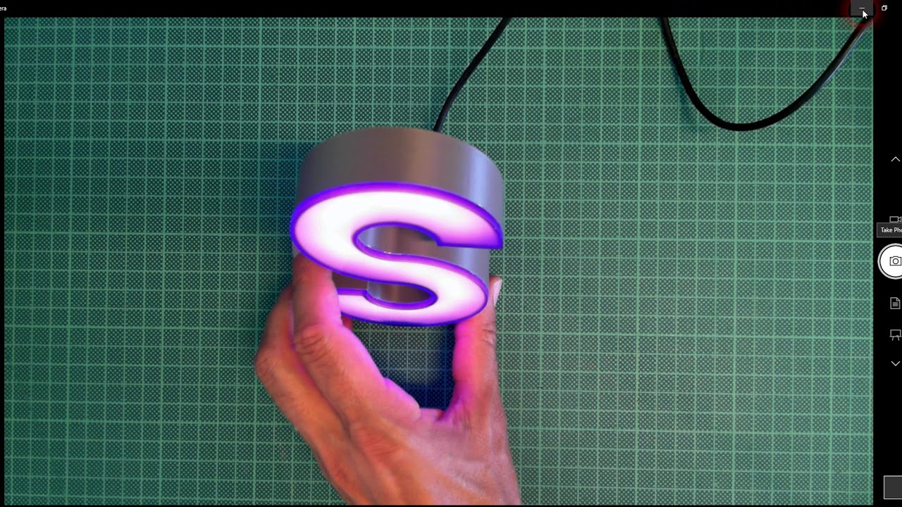 3D Printed LED Letter Lamp Video 1