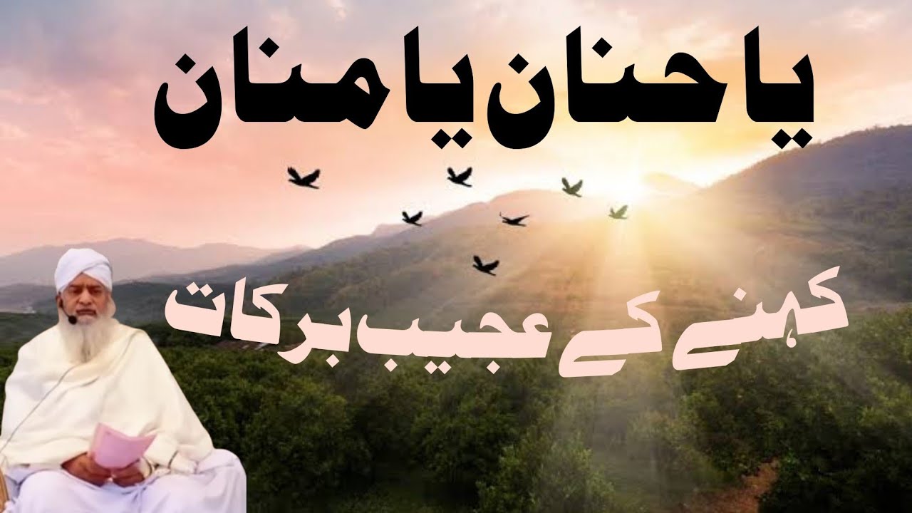 Ya hannan Ya Mannan Padhne ke ajeeb Fayde by peer zulfiqar naqshbandi
