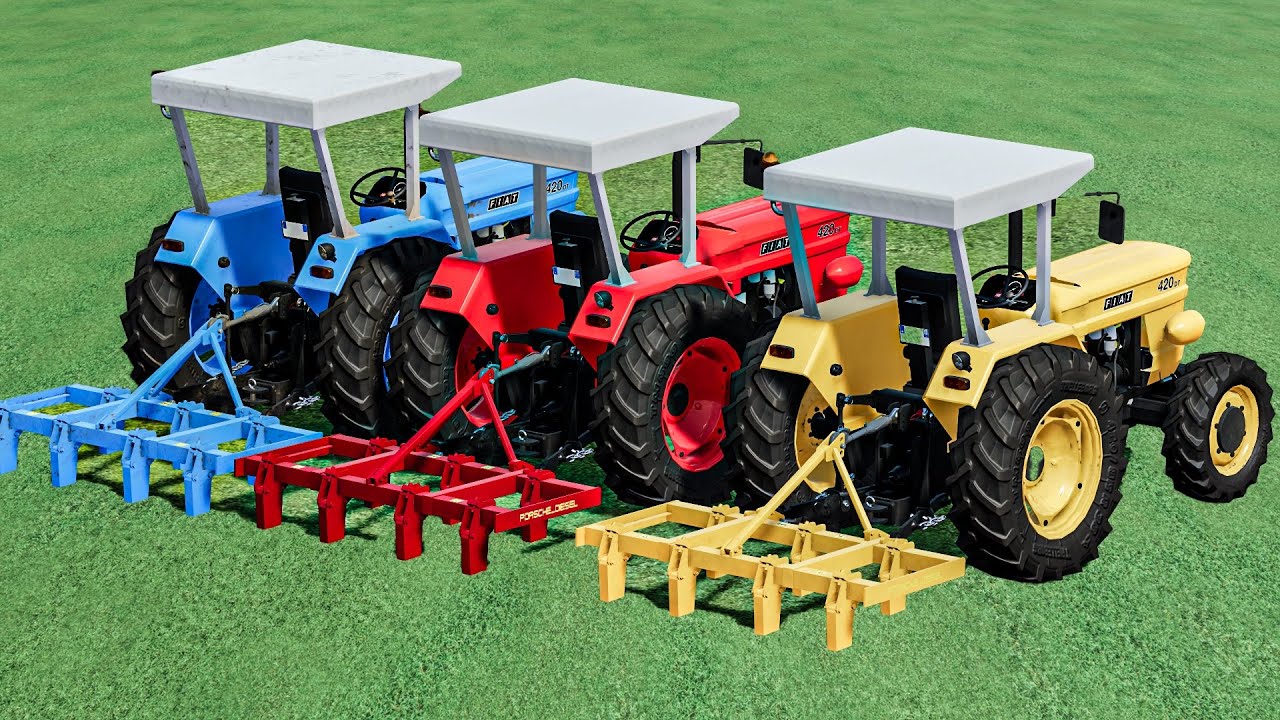 TRANSPORTING Mini Tractors  to CULTIVATING JOBS Of Colors  - Farming Simulator 22