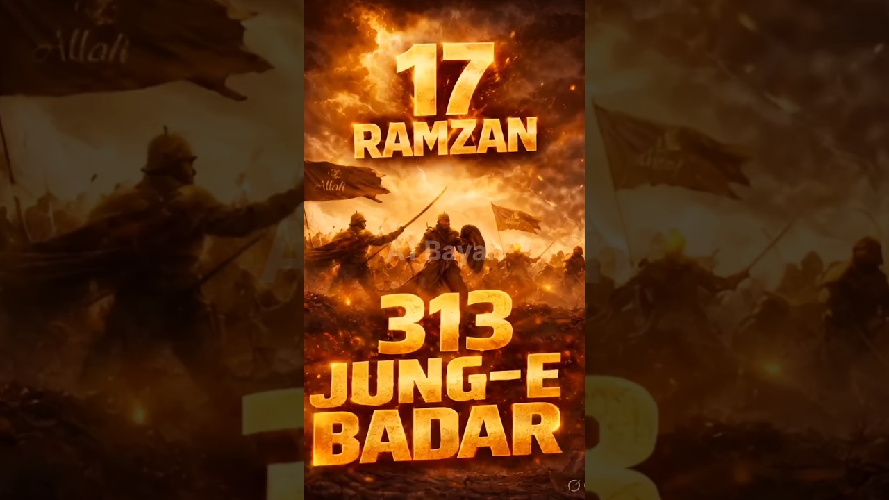 17 Ramadan | 313 vs 1000 Jung-e-Badar ⚔️🔥Victory of Imaan over Power. #shorts #youtubeshorts  #short
