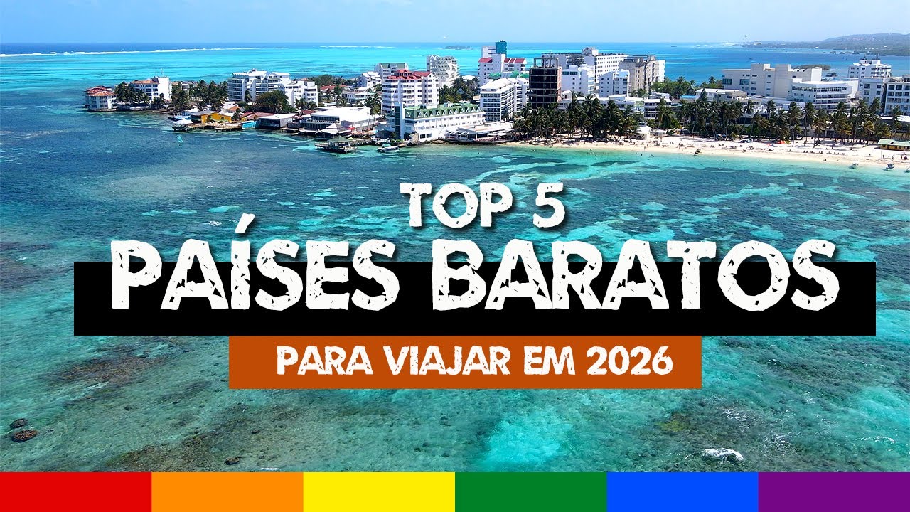 VIAGEM INTERNACIONAL: Top 5 PAÍSES para VIAJAR BARATO em 2026
