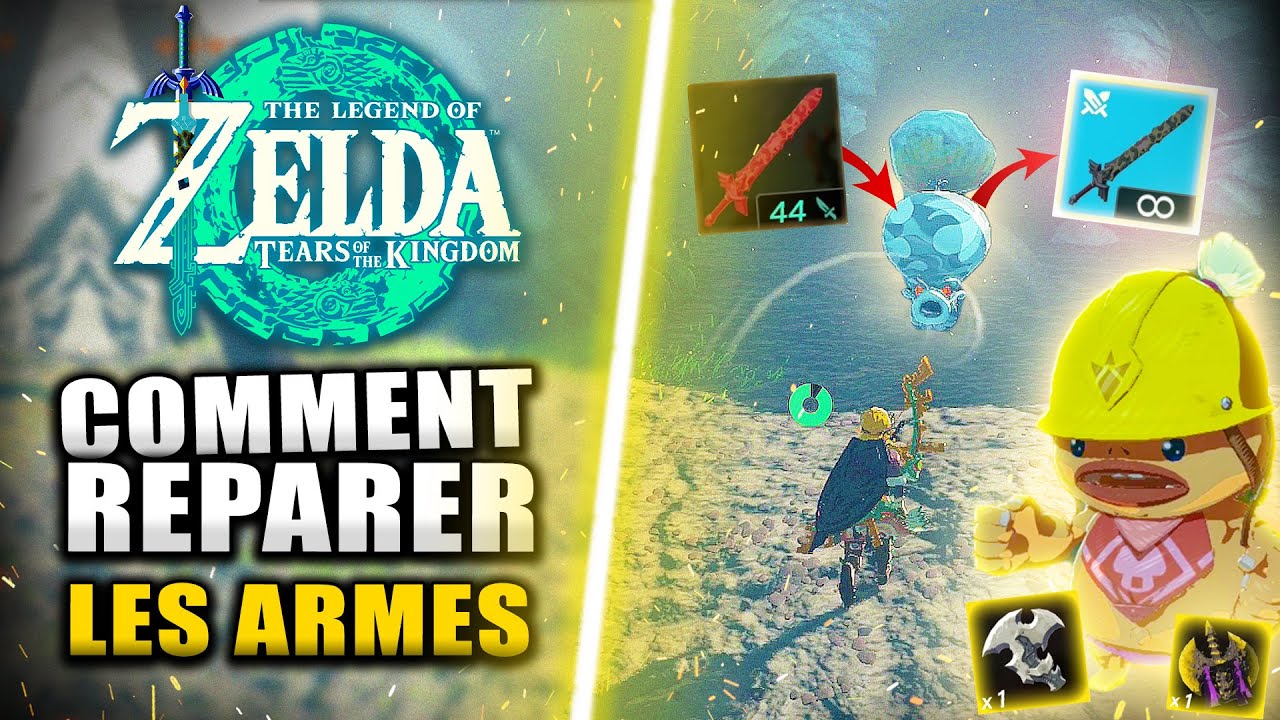 Zelda Tears of The Kingdom : Comment RÉPARER les Armes, Arcs et Boucliers (Durabilité Infini 🔥)