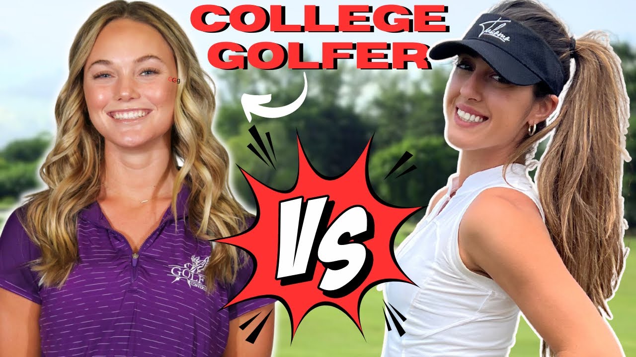 6 Hole Stroke Play Match! College Golfers | Sabrina Andolpho