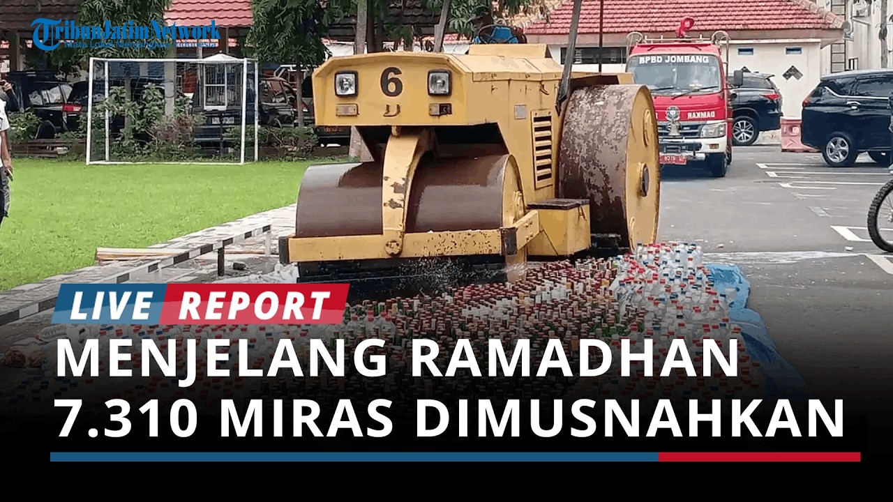 Sambut Bulan Suci Ramadhan, 7.310 Miras di Jombang Dimusnahkan
