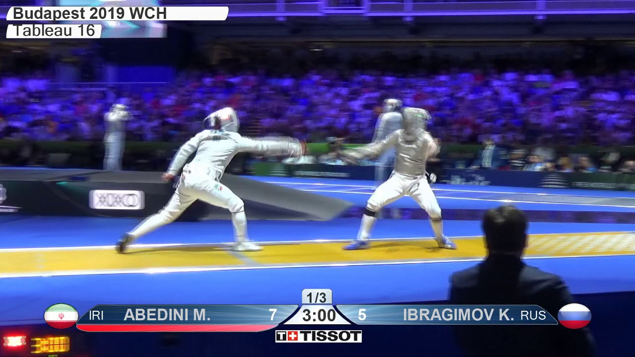2019 246 T16 03 M S Individual Budapest HUN WCH YELLOW IBRAGIMOV RUS vs ABEDINI IRI