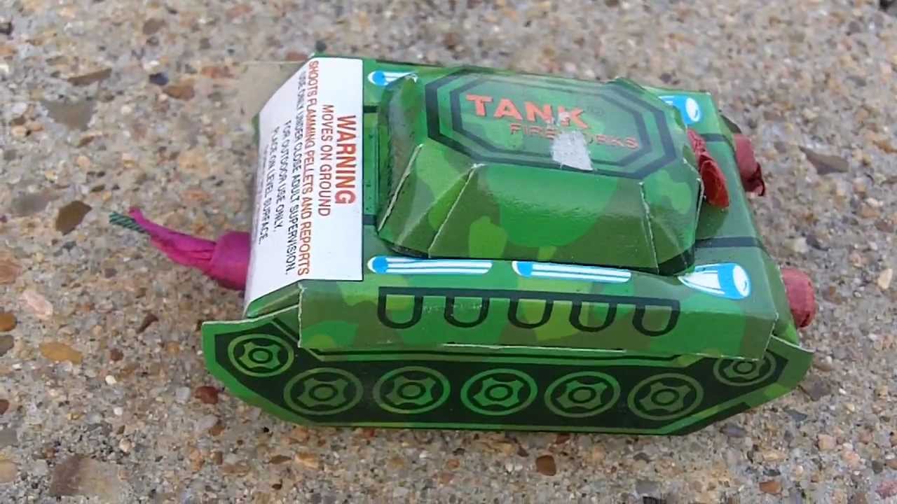 Battle Tank Firework Lighting, Exploding, and Review