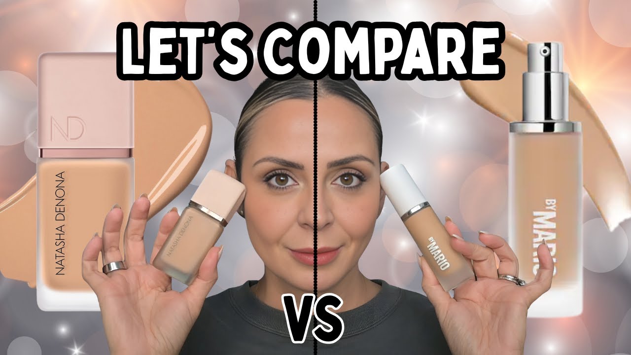 Natasha Denona HyGlam VS Makeup By Mario Natural Finish Foundation ||  Comparison + Wear Test!!