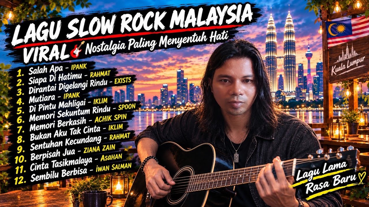12 Lagu Slow Rock Malaysia Viral | Nostalgia Lagu Melayu Terbaik | Full Album Paling Enak Didengar