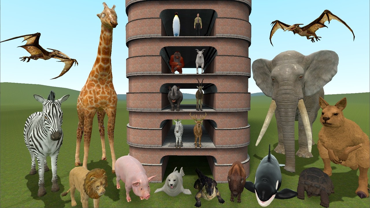I Spawned Every Animal in a Giant Tower in Tallgrass&hellip; Total Chaos! (GMod)