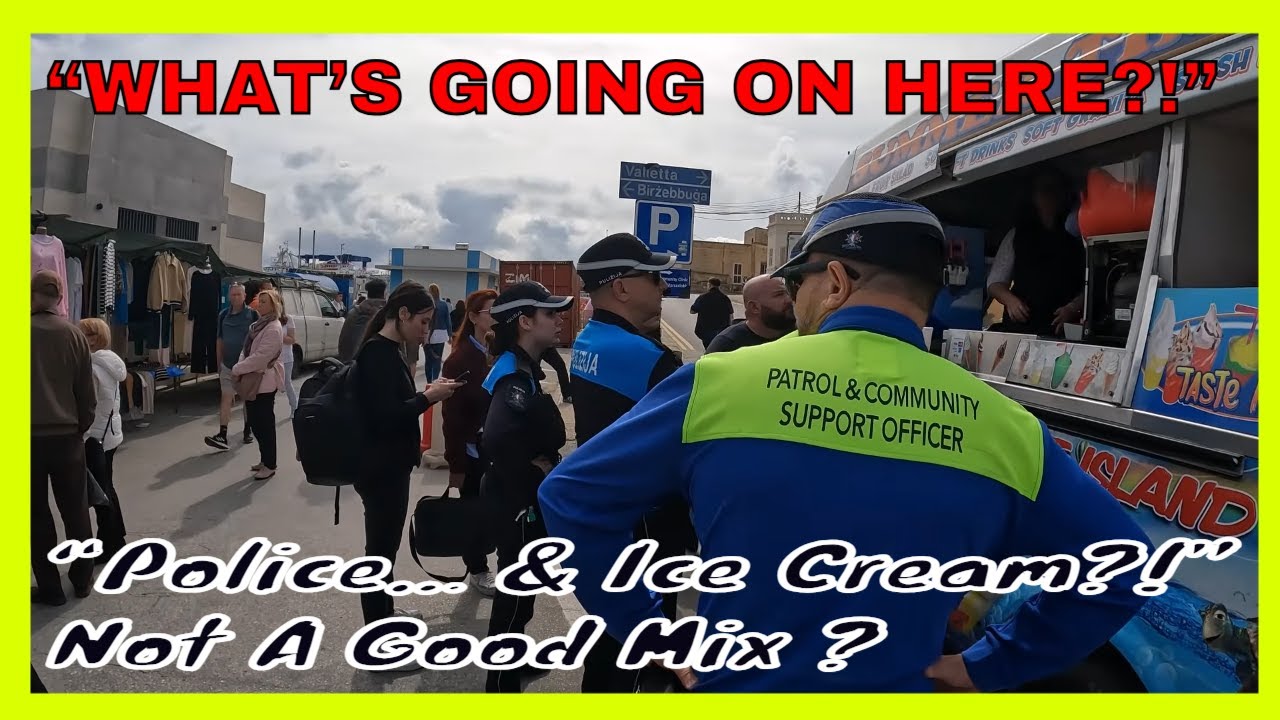 Полиция на самом известном рынке?! 🍦🚓 | Marsaxlokk «Даже полиции нужно мороженое!» Или, может, де...