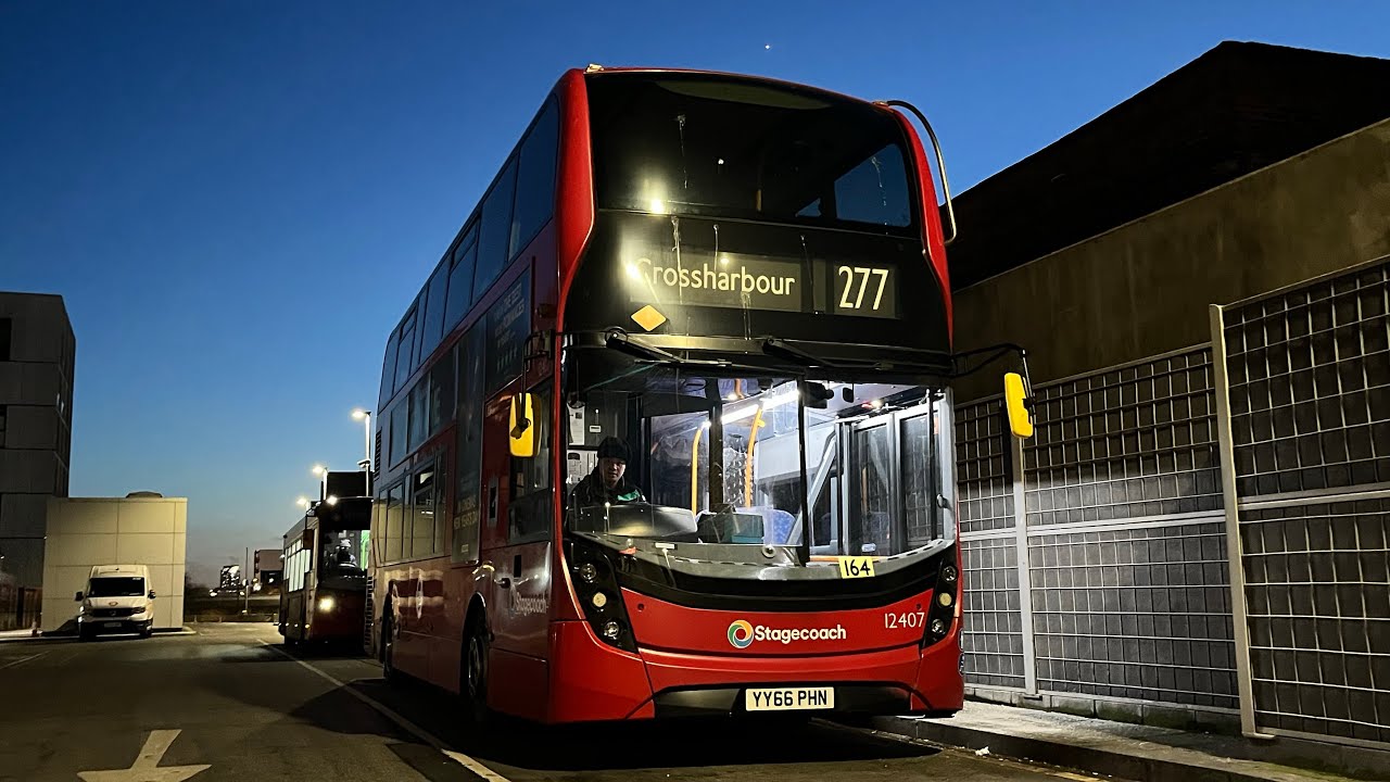 Full Route Visual. Route 277: Crossharbour - Dalston Junction | Enviro400MMC 12407 YY66 PHN