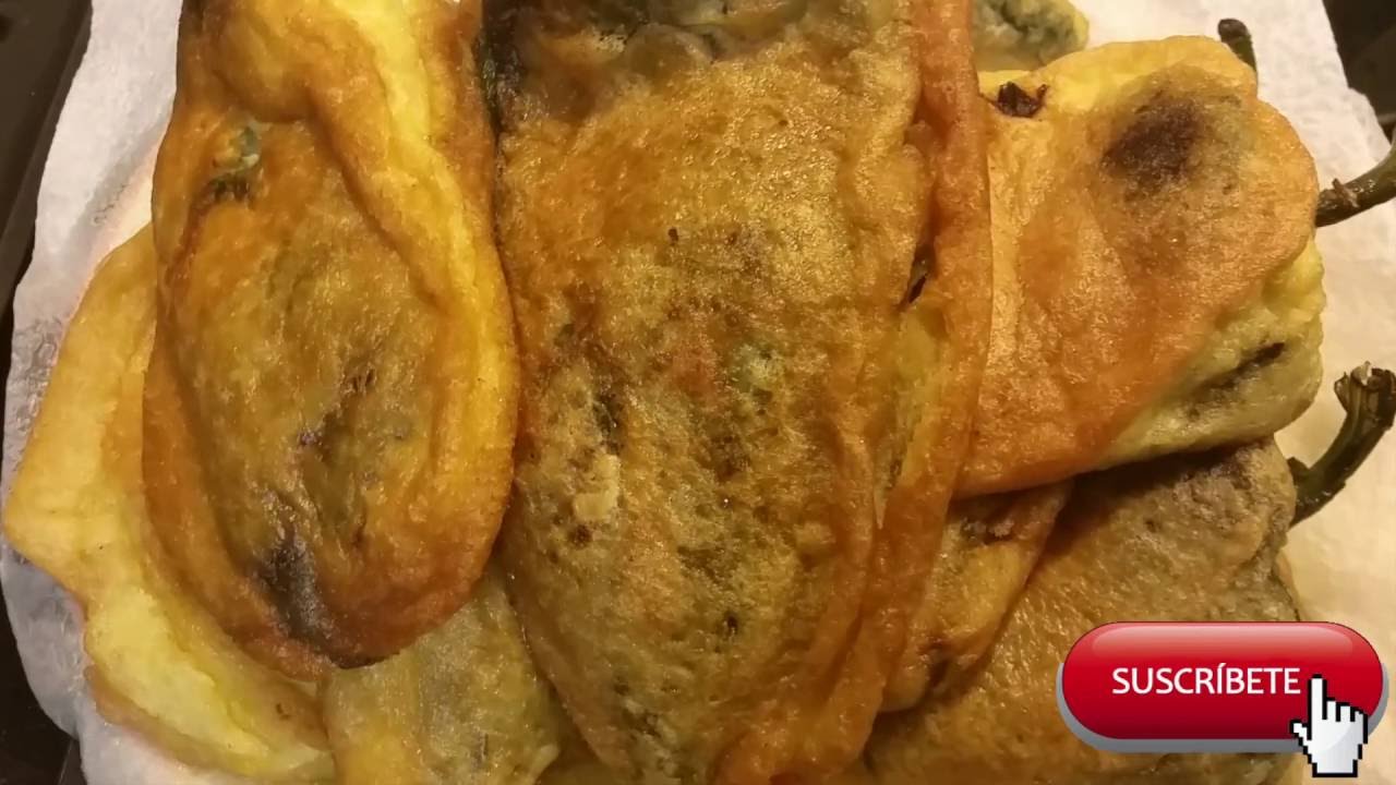 COMO HACER CHILES RELLENOS DE QUESO!!  Capeado Perfecto!!