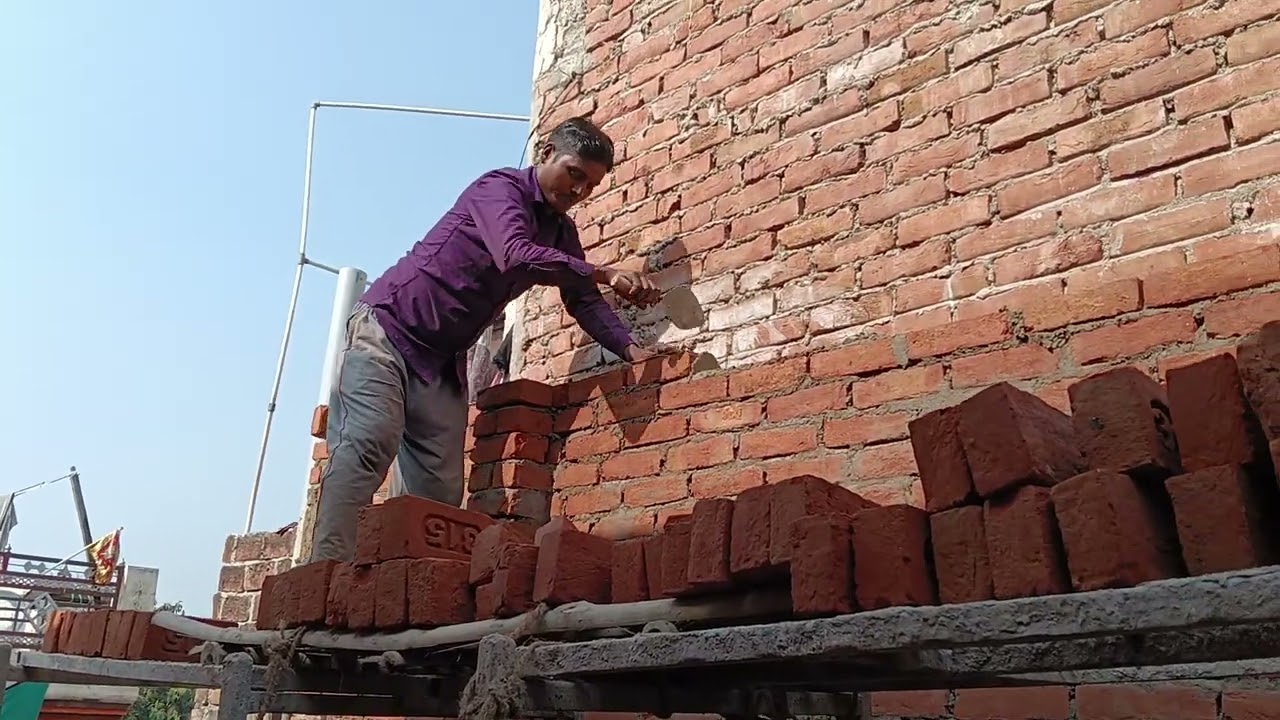 4 इंची दीवाल बनाने का सही तरीका 🧱
