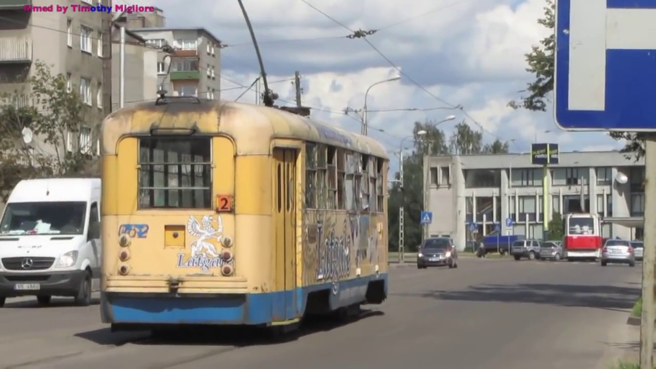 Даугавпилсский трамвай Trams in Daugavpils, Latvia 2014