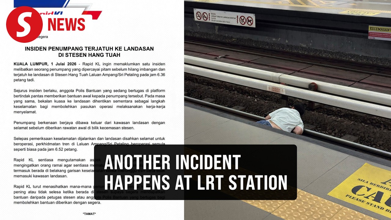 Passenger falls onto LRT track after fainting