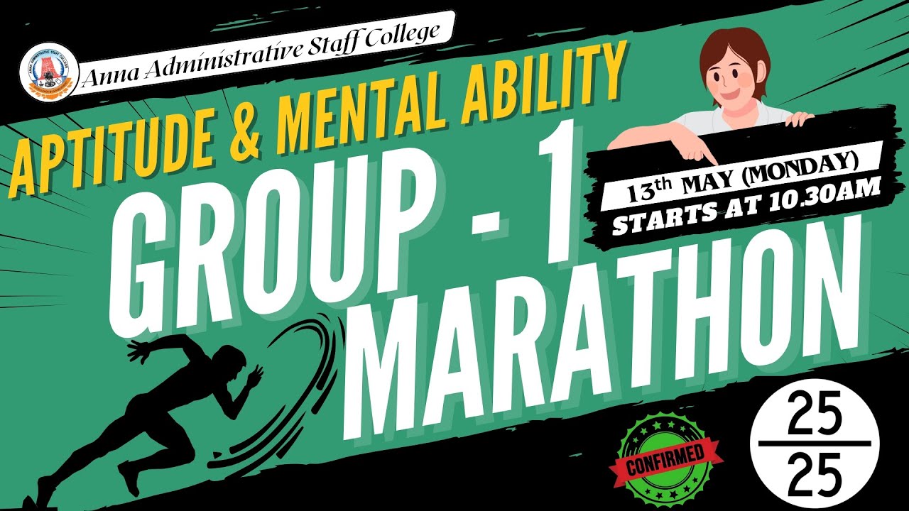 Complete Aptitude & Mental Ability in 1 Live Marathon Class | TNPSC Group 1 Prelims