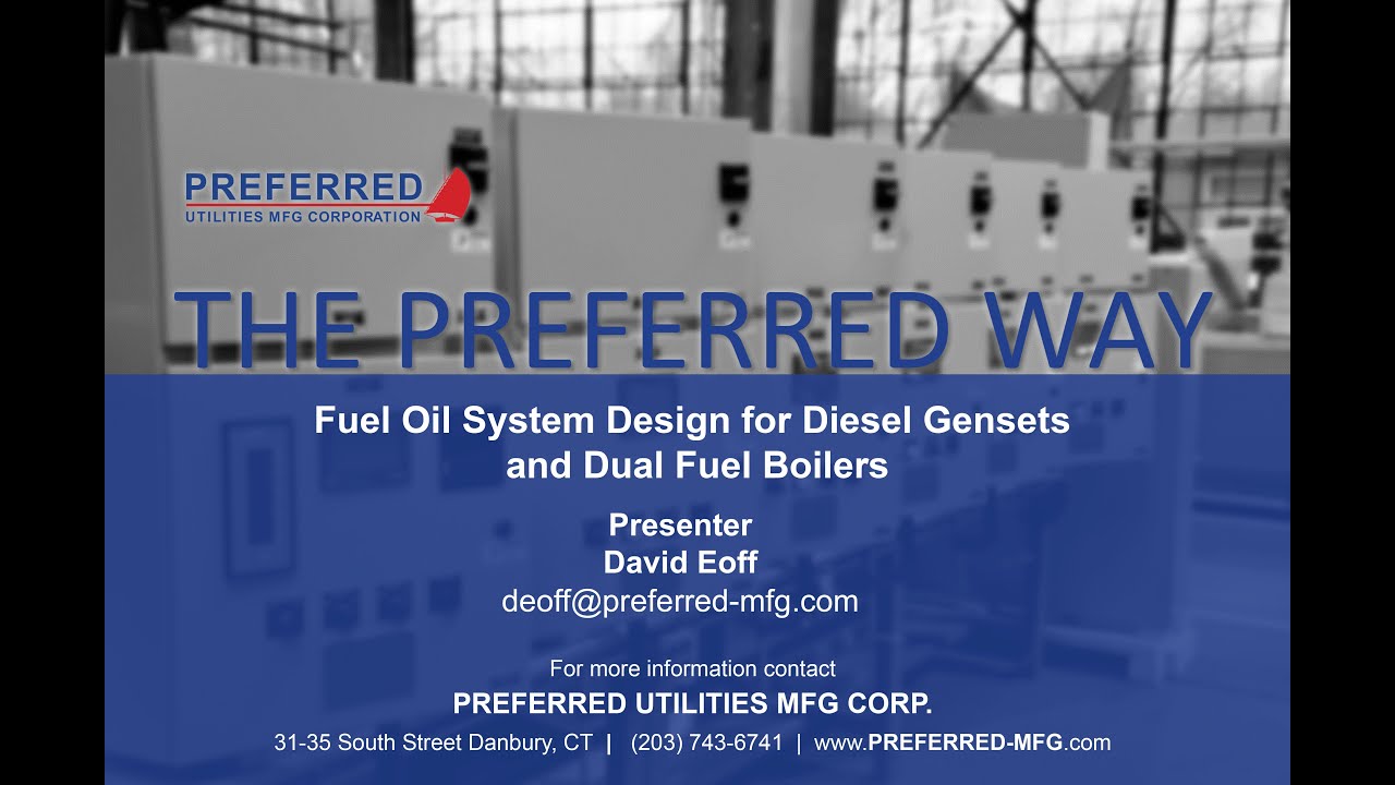 Fuel Oil System Design for Diesel Gensets