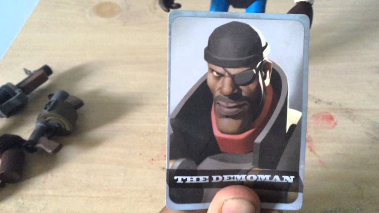 NECA Team Fortress 2 Blue Demoman action figure with DLC item
