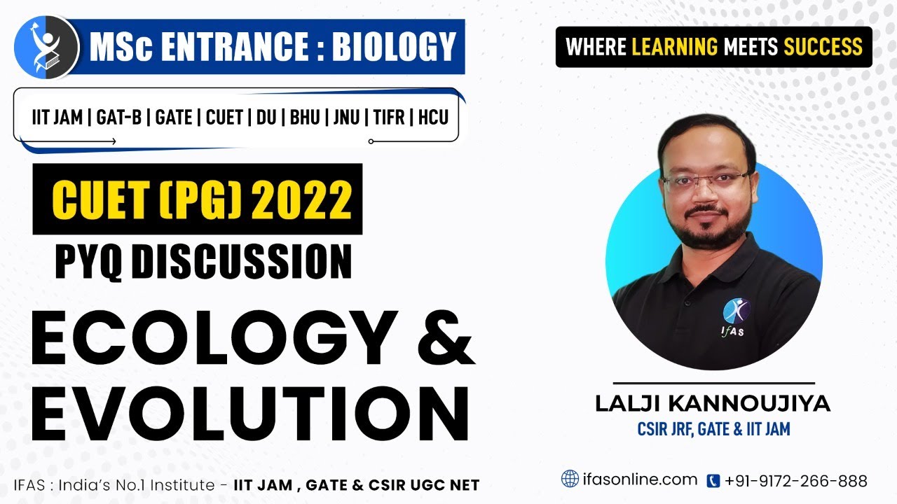 Previous Year Questions of CUET PG Biology 2022: Ecology & Evolution PYQ