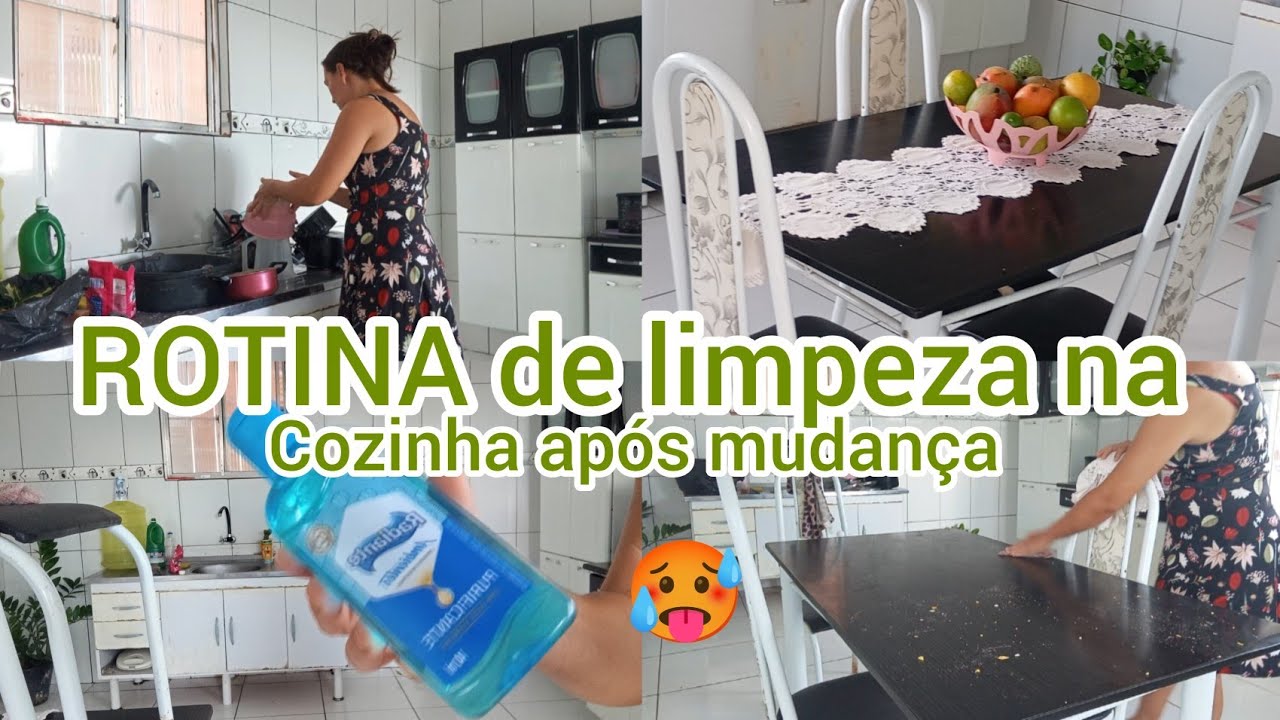 ROTINA DE LIMPEZA NA COZINHA APÓS Mudança 