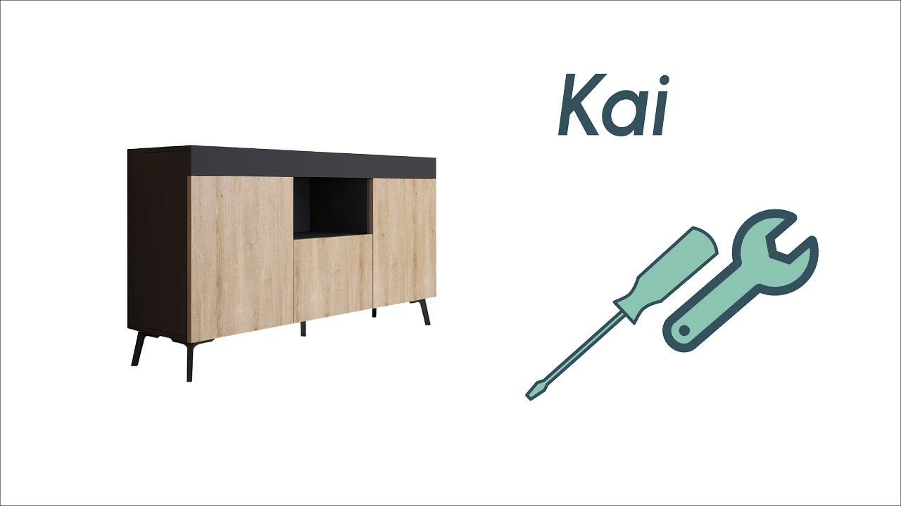🛠️ Montaggio  credenza Kai in colore nero e sonoma opaco 130 cm