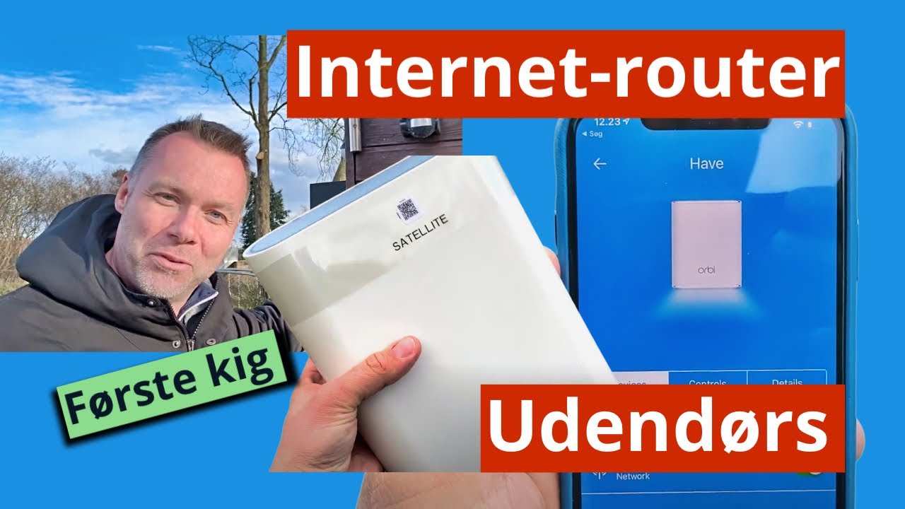 Udend&oslash;rs internetrouter med Mesh og Wi-Fi extender | Netgear Orbi Outdoor udend&oslash;rsrouter