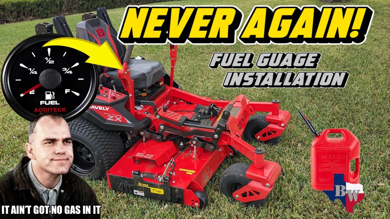 Installing an Electronic Fuel Guage on a Zero Turn Mower