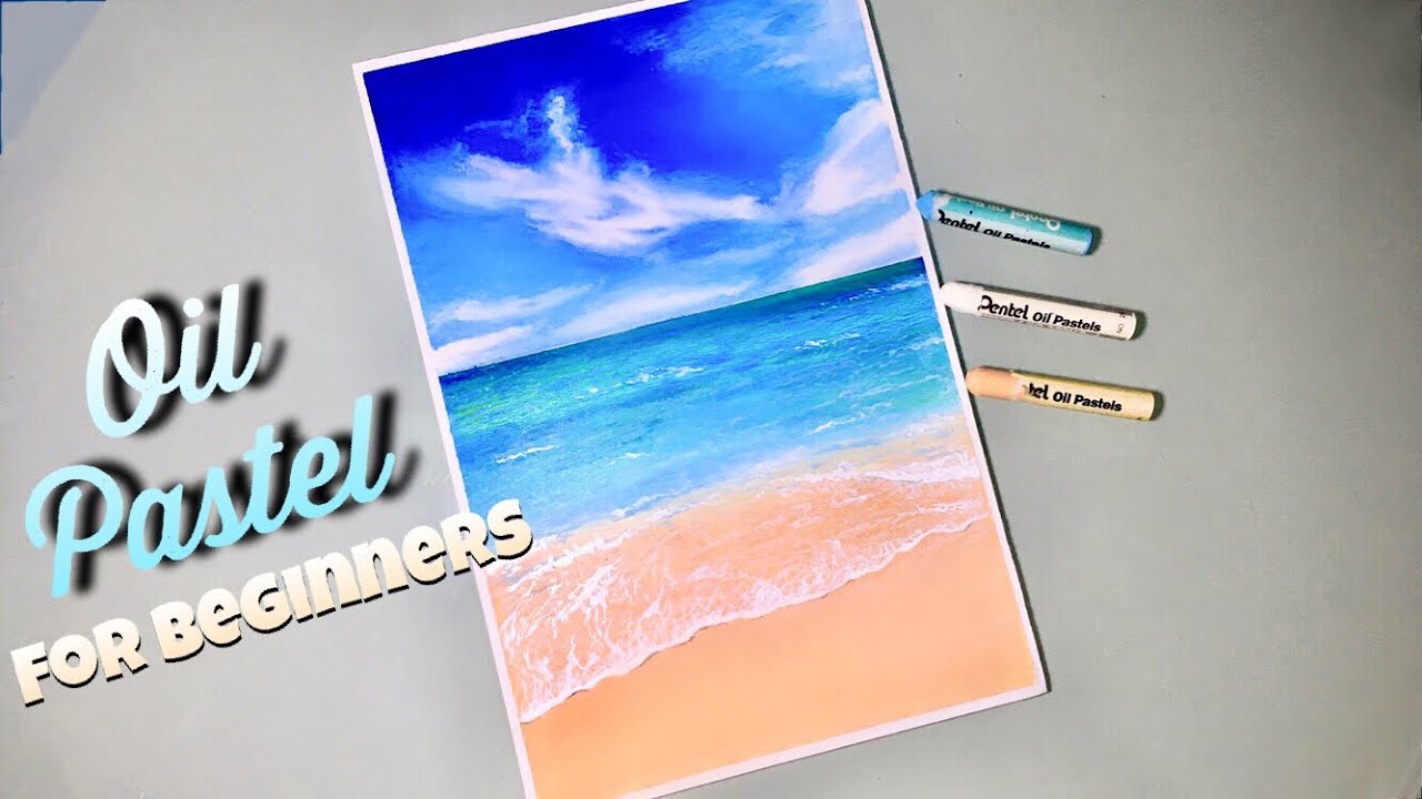 Oil Pastel Drawing Tutorial for Beginners | Beach 🏝 | Pentel Oil Pastel