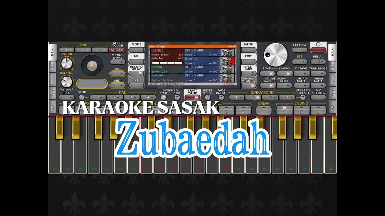 KARAOKE🎤LAGU SASAK|| ZUBAEDAH ||VERSI ORG25🎹