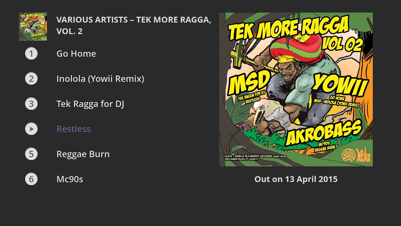 TEK MORE RAGGA VOL2 Feat MSD, YOWII, AKROBASS (Album Preview)