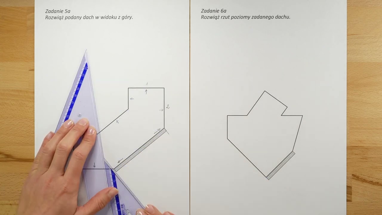 Geometria Wykreślna - Geometria dach&oacute;w - kurs podstawowy