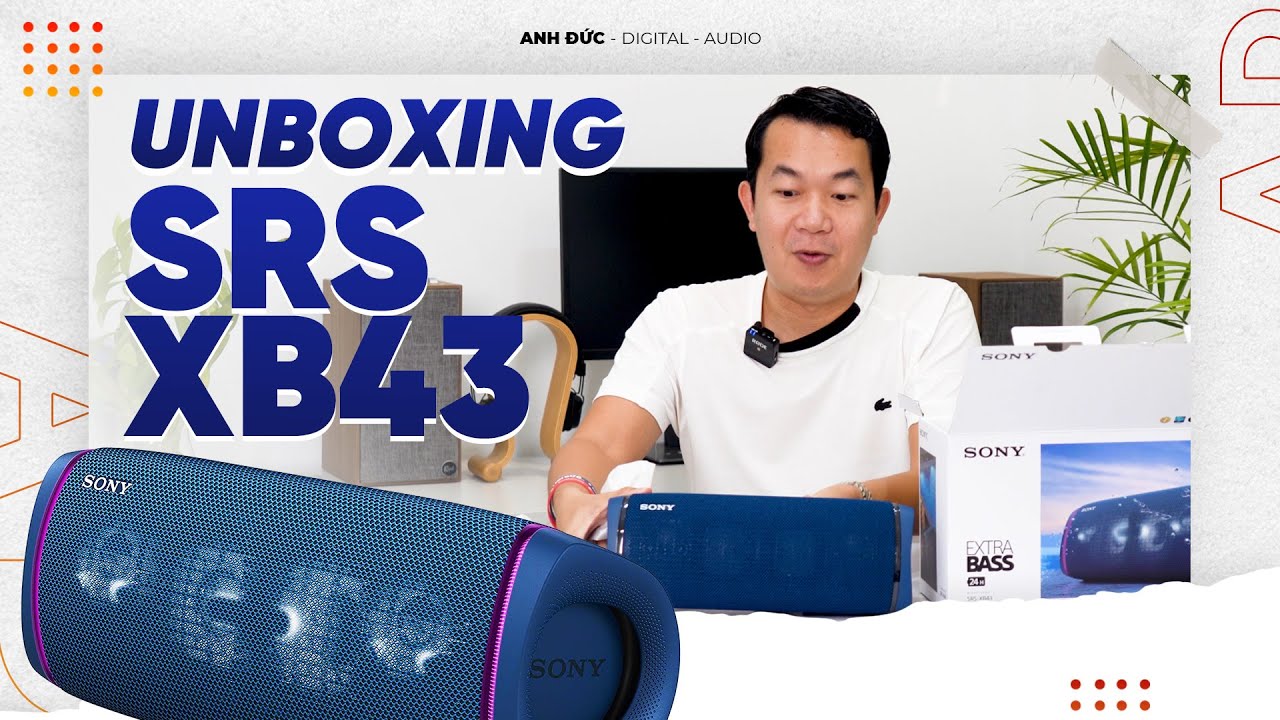 Sony SRS-XB43 Extra Bass - Loa di động tiện lợi, sang trọng v&agrave; đẳng cấp