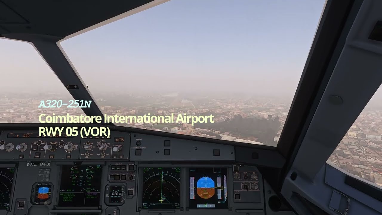 SOLID LANDING | A320-251NX | COIMBATORE RWY 05 (VOR) | FSREALISTIC PRO | MSFS 2020