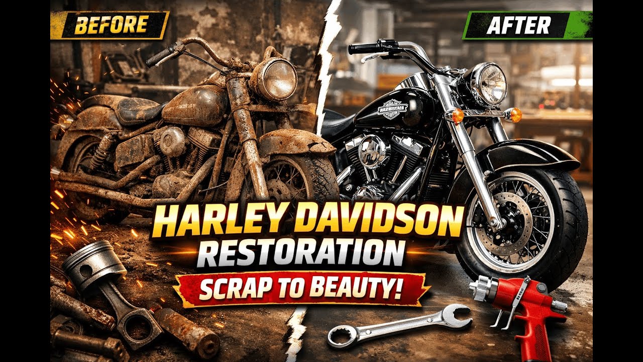 Harley Davidson Bike Restore | Rusty Bike to Brand New Look